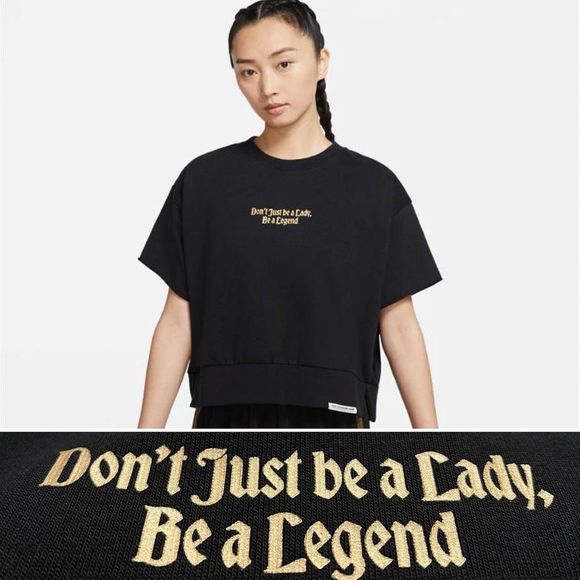 Nike Standard Issue Basketball Top Small Black Gold Women Lady Legend Sweatshirt - Picture 1 of 13